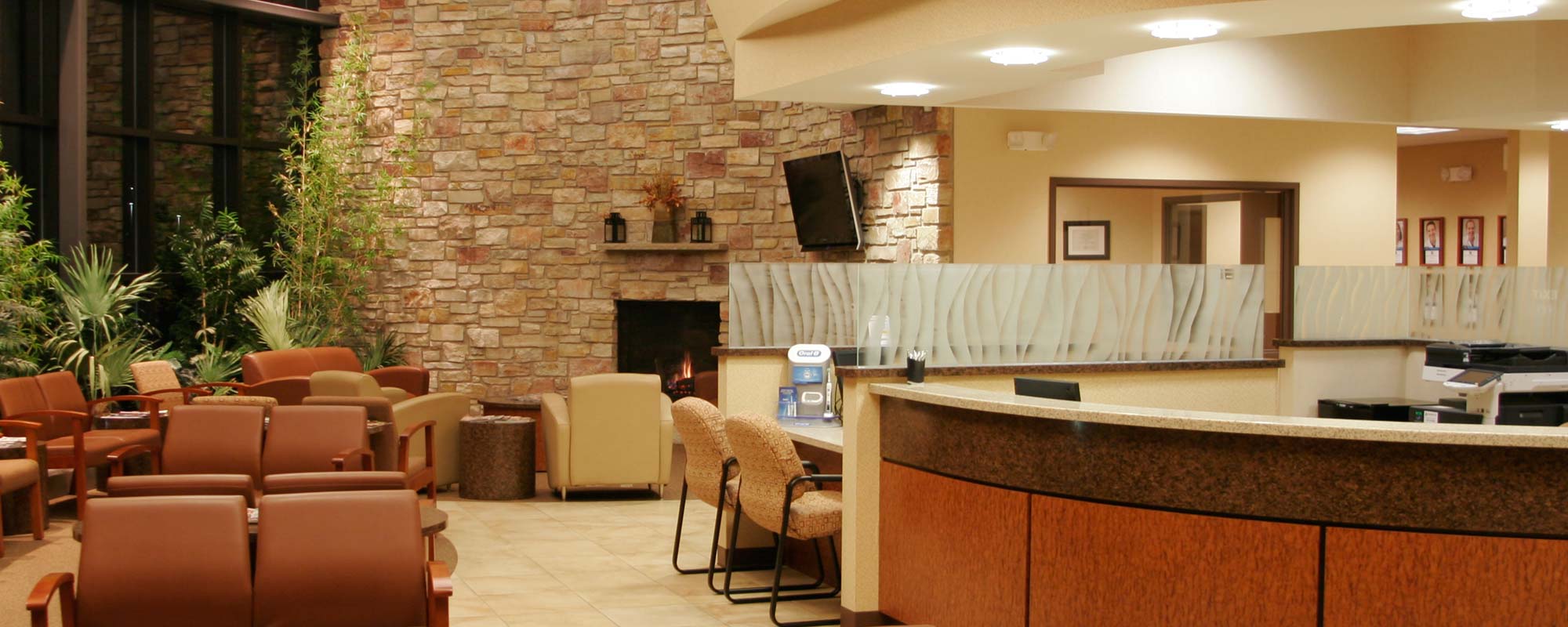 The lobby of Dental Associates Appleton North clinic.