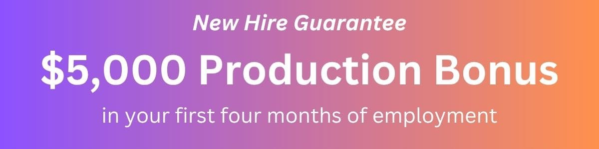 Five thousand dollar production guarantee in the first four months as a new dental hygienist
