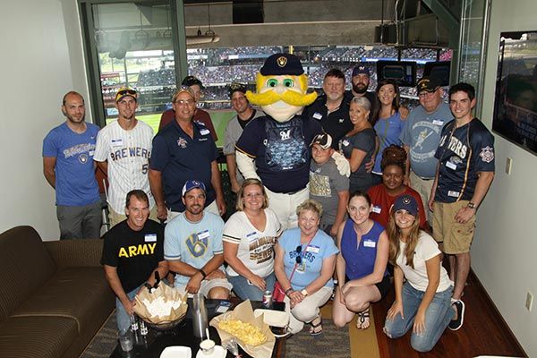 Dental Associates hosted military service members at a Brewers game