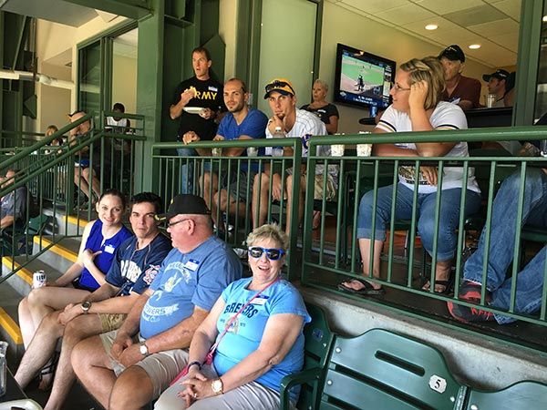 Dental Associates hosted military service members at a Brewers game