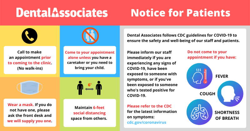 Dental Associates COVID-19 Guidelines