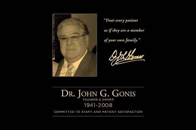 Dr. John Gonis tribute graphic