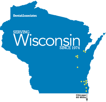 Dental Associates has 14 dental centers offering dental implants in eastern Wisconsin from Green Bay down to Kenosha.