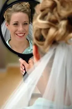 Smiling bride on wedding day